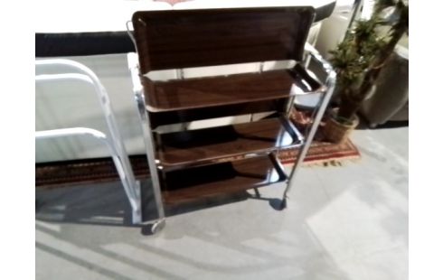 SERVANTE A ROULETTE VINTAGE FORMICA