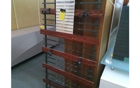 VESTIAIRE FER ET BOIS AVEC MIROIR