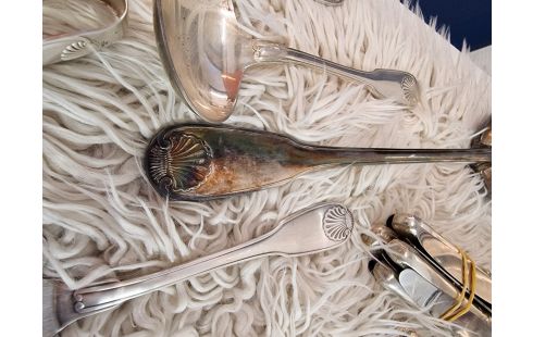 MENAGERE MÉTAL ARGENTÉ CHRISTOFLE COQUILLE 128 PCS