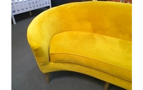 CANAPE JAUNE LUNE 2P