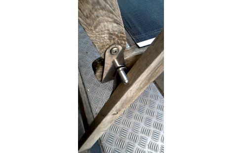 CHAISE DE JARDIN TECK INOX PLIANT