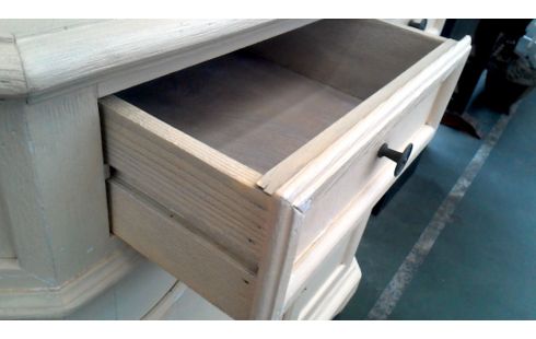 MUEBLE BAJO. 2 CUERPOS ROBLE CRUDO 4 PUERTAS 2 CAJONES