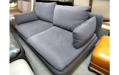 CANAPE TISSU GRIS 3 PLACES