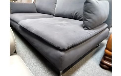 CANAPE TISSU GRIS 3 PLACES