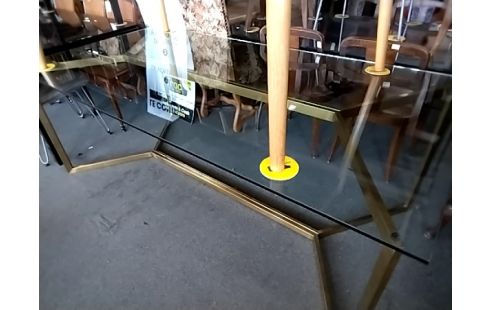 TABLE MODERNE PLATEAU VERRE 1 RAYURE