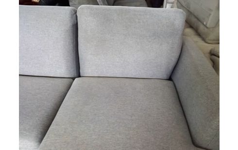 CANAPE CONVERTIBLE AVEC COFFRE TISSU GRIS