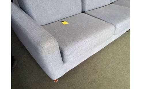 CANAPE CONVERTIBLE AVEC COFFRE TISSU GRIS