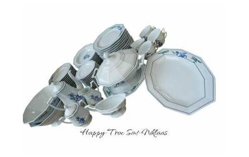 SERVICE LIMOGES WEISS BLAU GRÜN