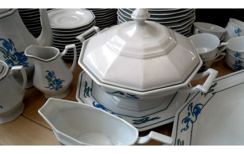 SERVICE LIMOGES WEISS BLAU GRÜN