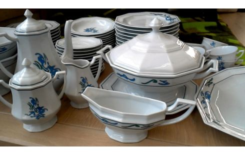 SERVICE LIMOGES WEISS BLAU GRÜN