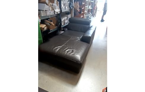 SALON D'ANGLE CUIR MODERNE CHOCOLAT