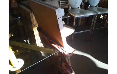 TABLE OCTOGONALE 2 ALLONGES CERUSEE