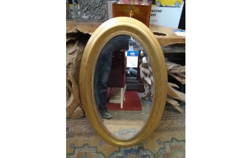 MIROIR DORE OVALE
