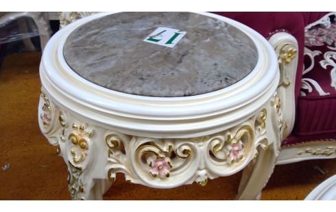 TABLE D'APPOINT DESSUS MARBRE