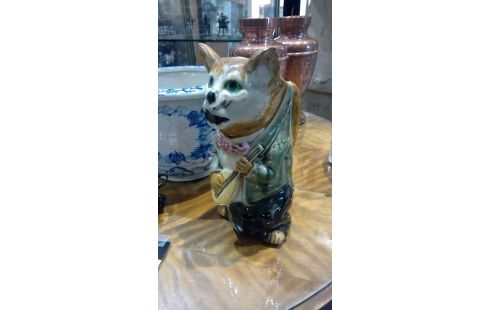 PICHET CHAT FAÏENCE ANGLAISE