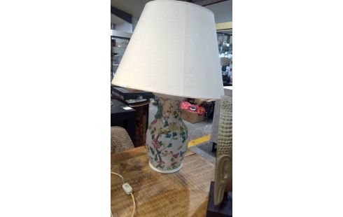 LÁMPARA, , JARRÓN DE PORCELANA
