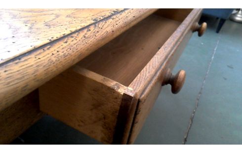 WOHNZIMMERTISCH 1 MASSIV RUSTIKAL EICHE 1 SCHUBLADE