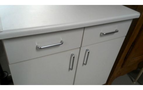 BUFFET DE CUISINE BLANCHE 2 PORTES / 2 TIROIRS, , MOBILE