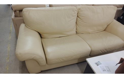 CANAPE CUIR IVOIRE DÉHOUSSABLE