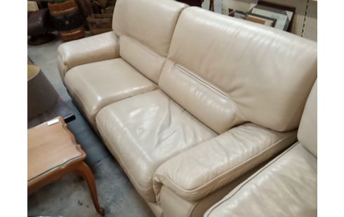 SALON CUIR CLAIR 3+2