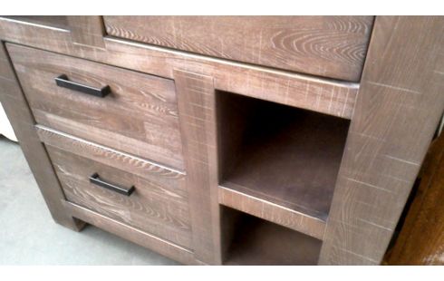 MUEBLE BAJO. 1 PUERTA 2 CAJONES