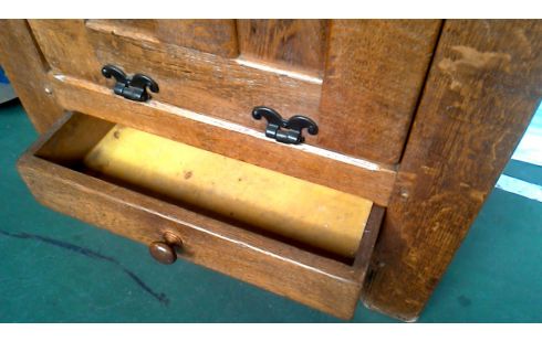 KISTE 1 RUSTIKAL MASSIV EICHE KLAPP- 1 SCHUBLADE