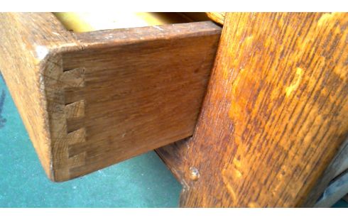 KISTE 1 RUSTIKAL MASSIV EICHE KLAPP- 1 SCHUBLADE