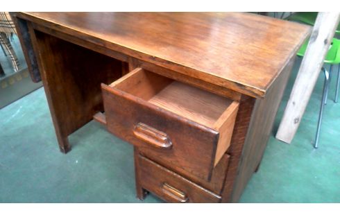 SCHREIBTISCH KLEINER ART DECO. 3 SCHUBLADEN