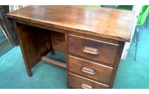 SCHREIBTISCH KLEINER ART DECO. 3 SCHUBLADEN