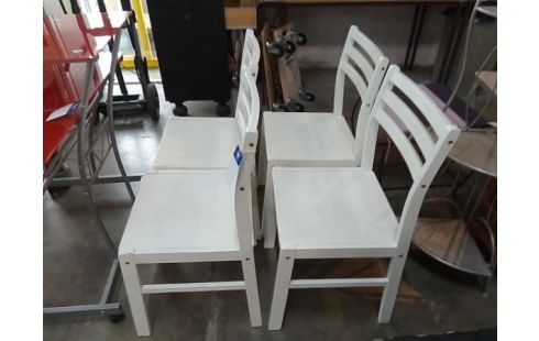 4 CHAISES BOIS BLANC