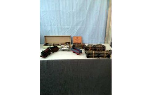 MODELLEISENBAHN 4-WAGONS +SCHIENEN