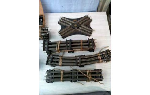 MODELLEISENBAHN 4-WAGONS +SCHIENEN