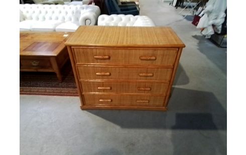 COMMODE EN ROTIN 4T