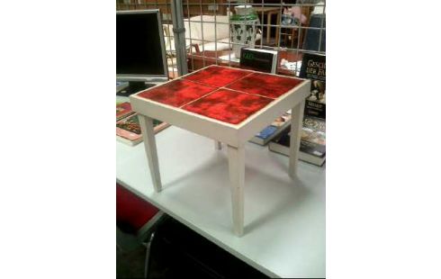 BEISTELLMÖBEL KLEIN HOLZ FLIESEN ORANG.