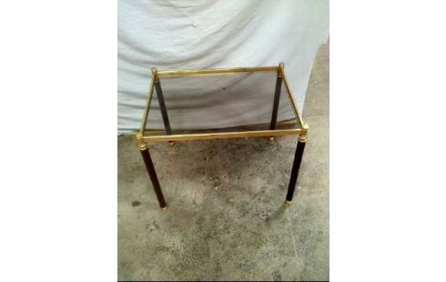 COUCHTISCH GLAS METALL GOLDF. BRAUN