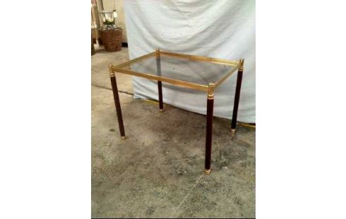 COUCHTISCH GLAS METALL GOLDF. BRAUN