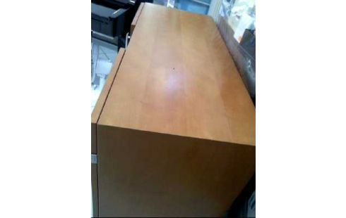 SIDEBOARD HOLZ 2-TÜREN 6-EBENEN METALLBEINE