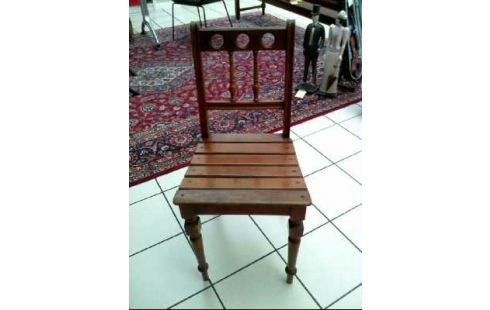 STUHL HOLZ DUNKEL JUGENDSTIL-MUSTER