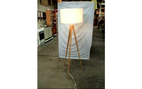 STEHLAMPE 1-LEUCHTE 3-HOLZFÜßE STOFFSCHIRM