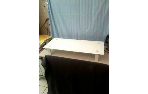 TV-AUFSATZ GLAS WEIß RECHTECKIG