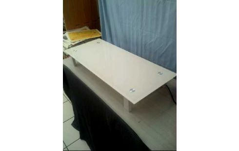 TV-AUFSATZ GLAS WEIß RECHTECKIG