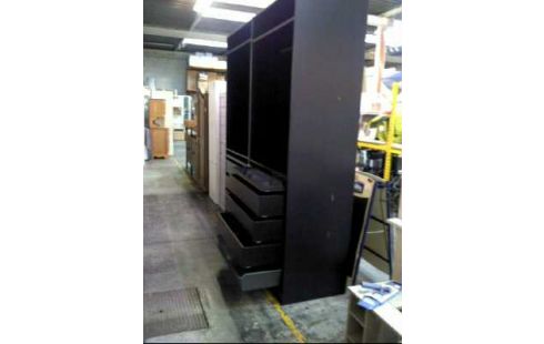 KLEIDERSCHRANK HOLZ 5-SCH. 2-EB. 1-STANGE