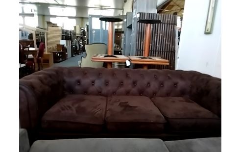 CANAPE STYLE CHESTERFIELD MARRRON