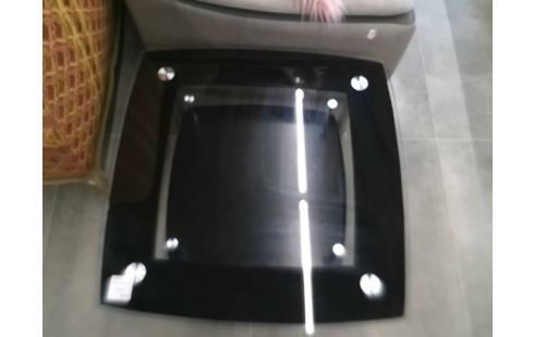 TABLE BASSE NOIR VITREE