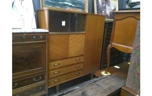 SECRETAIRE BOIS VERNIS ANNEE 70