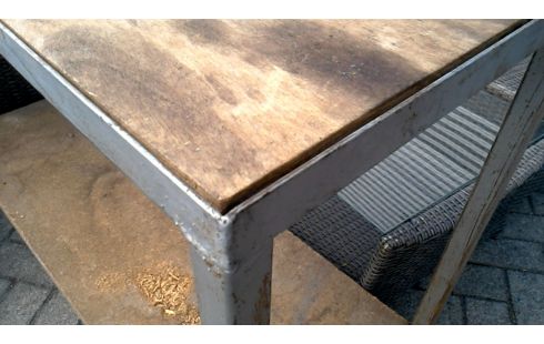 WERKBANK STAAL HOUT