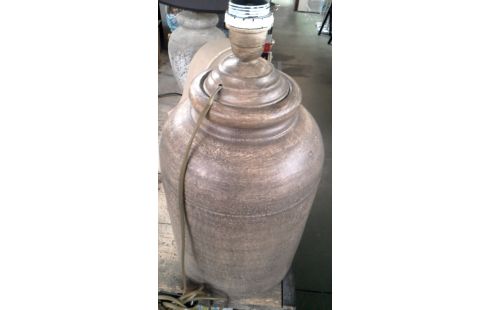 TAFELLAMP BRUIN KERAMIEK