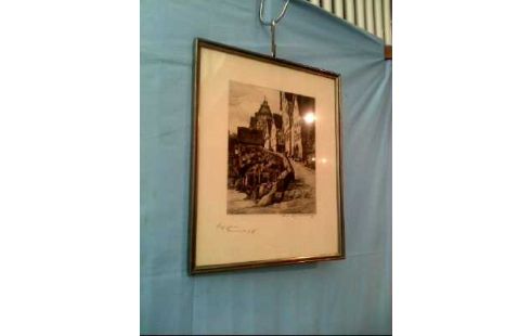 RADIERUNG <WALTER ROMBERG> FACHWERKHAUS