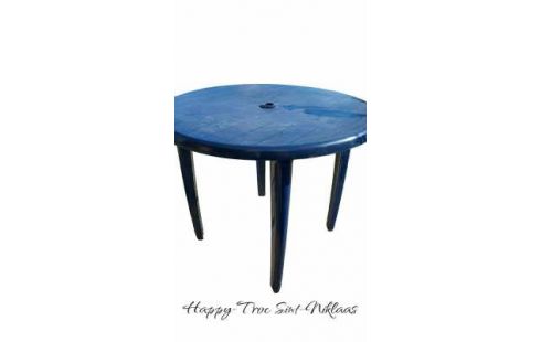 TUINTAFEL ROND BLAUW PVC