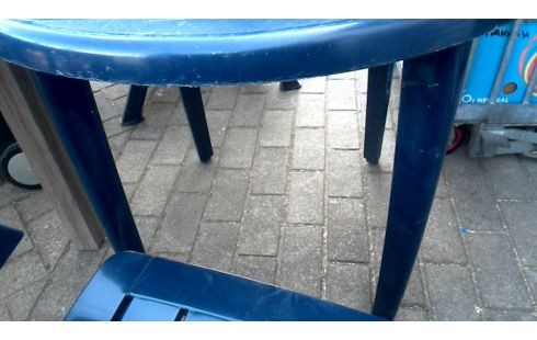 TUINTAFEL ROND BLAUW PVC